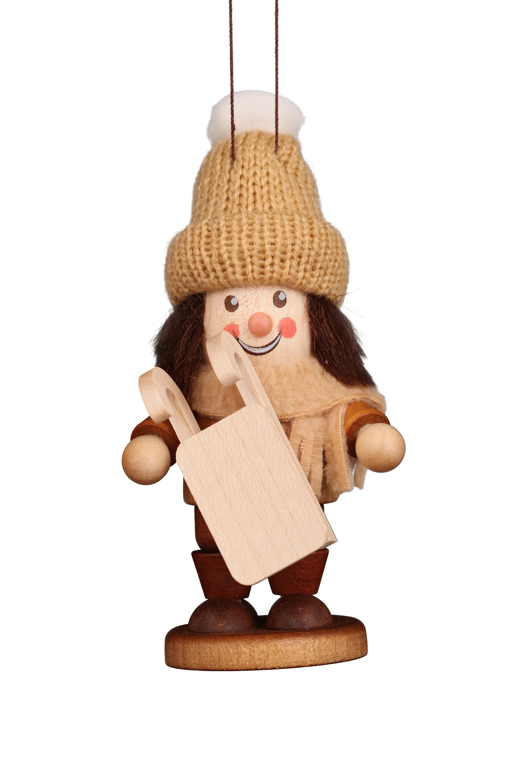Large gnome Christmas tree decoration - Winter Sledder